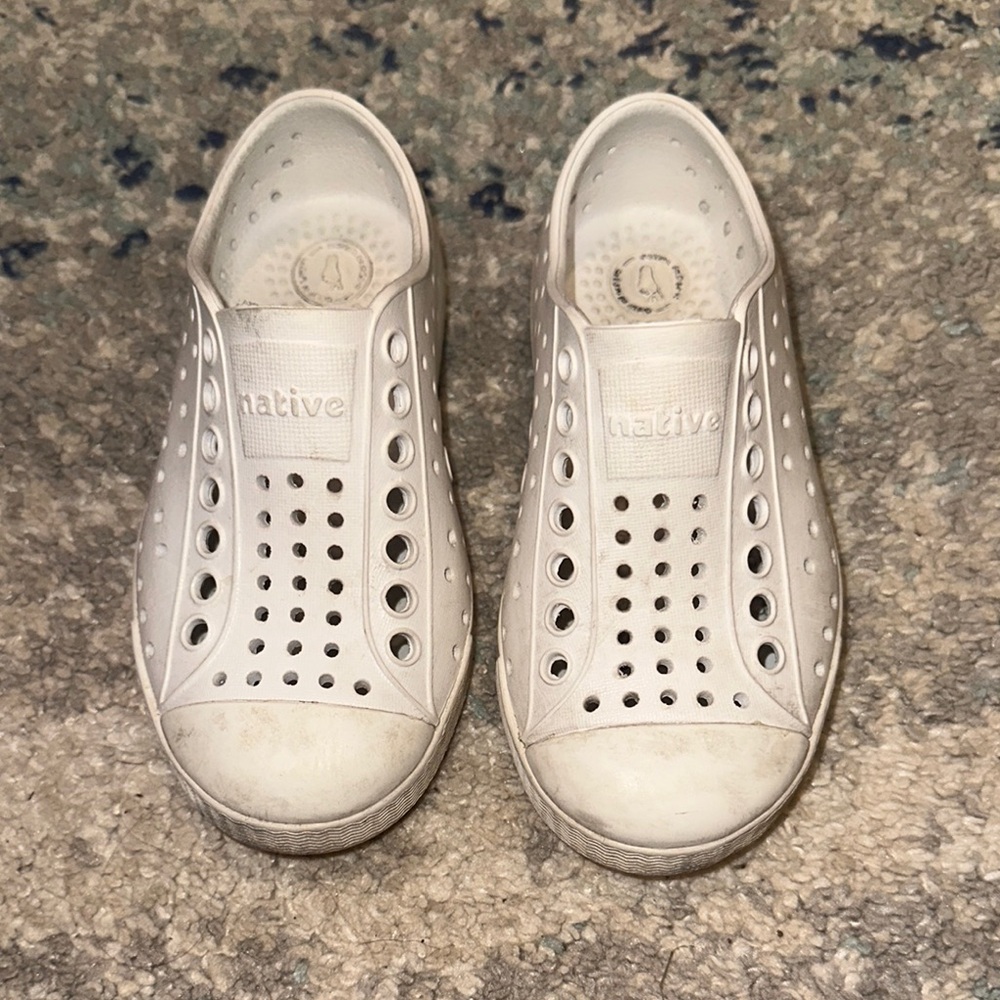 Native Jefferson Slip-On Kids Shoes White